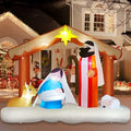 14FT Giant Christmas Inflatables Santa Claus with Wreath Built-in LED Lights M962948