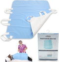 Waterproof Positioning Bed Pad with 6 Handles, 34” x 36” (2-Pack Blue) V71354