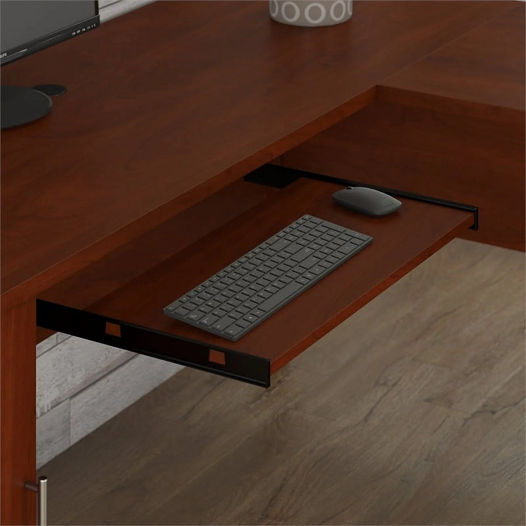 72W L Desk with Hutch & Bookcase S609