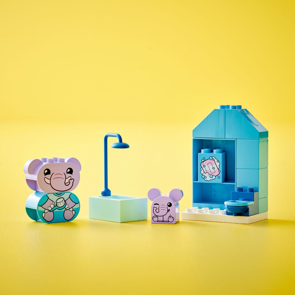 Bath Time Playset with 2 Elephant Toys O4798