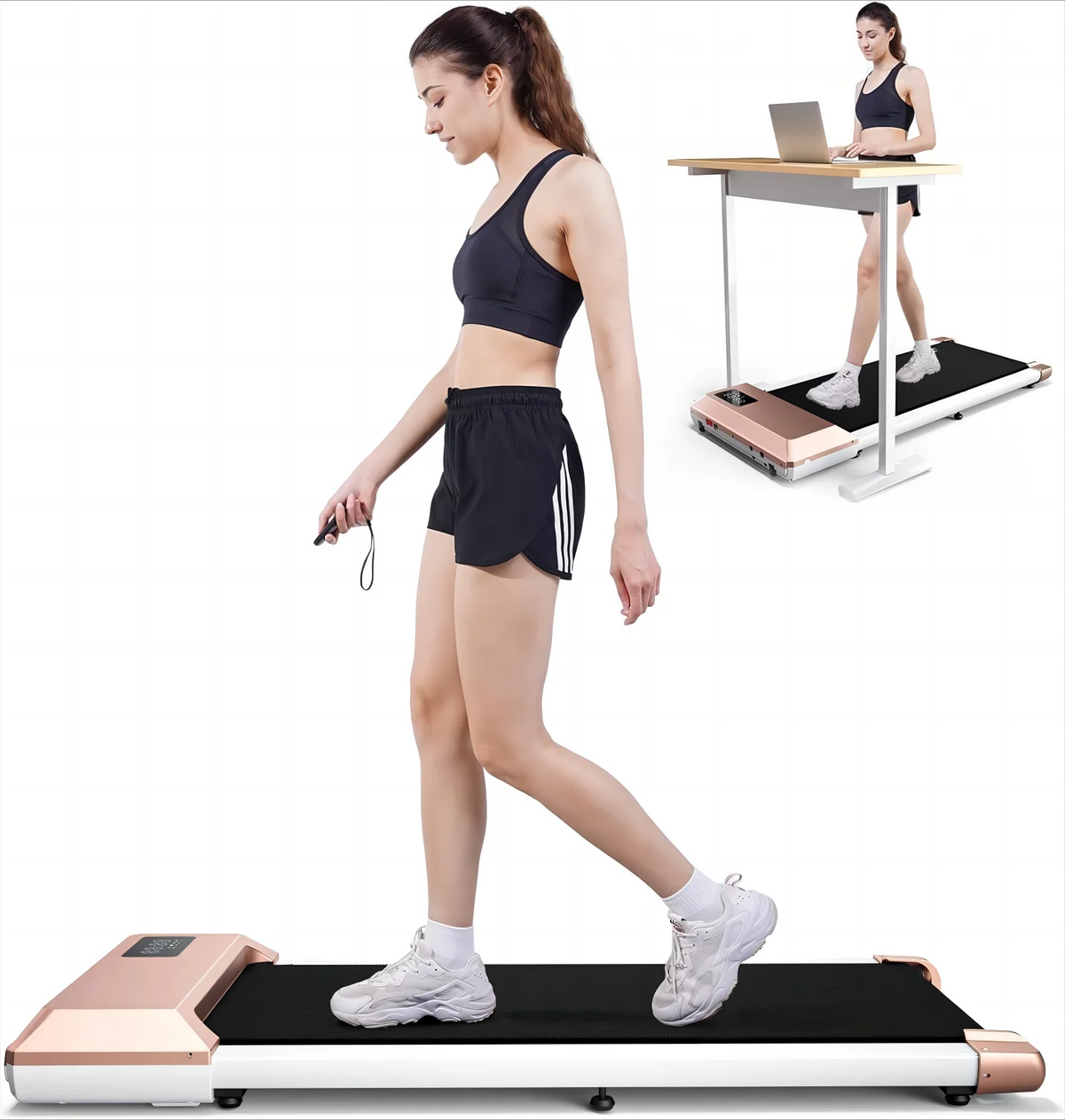 2.5Hp Ultra-Quiet Walking Pad Treadmill with Remote Control A581