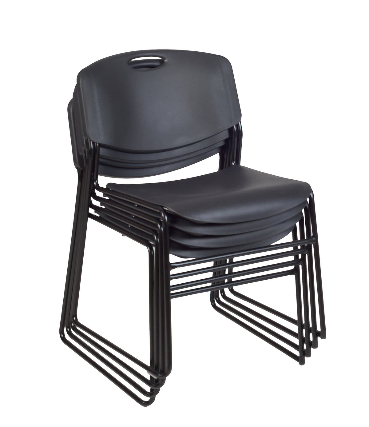 Cherry Training Table with 2 Black Stack Chairs G973661