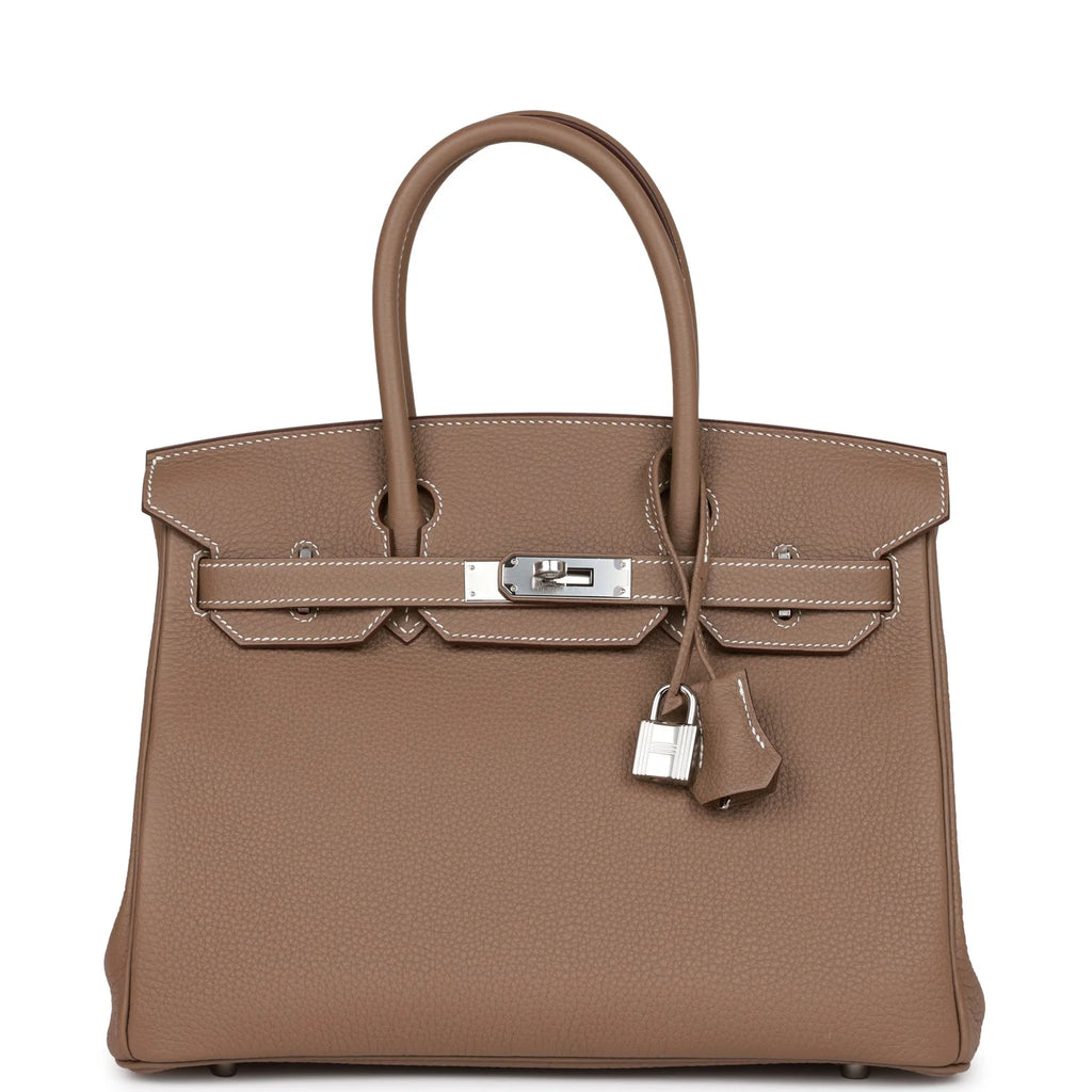 Etoupe Togo Palladium Hardware Handbag D96256