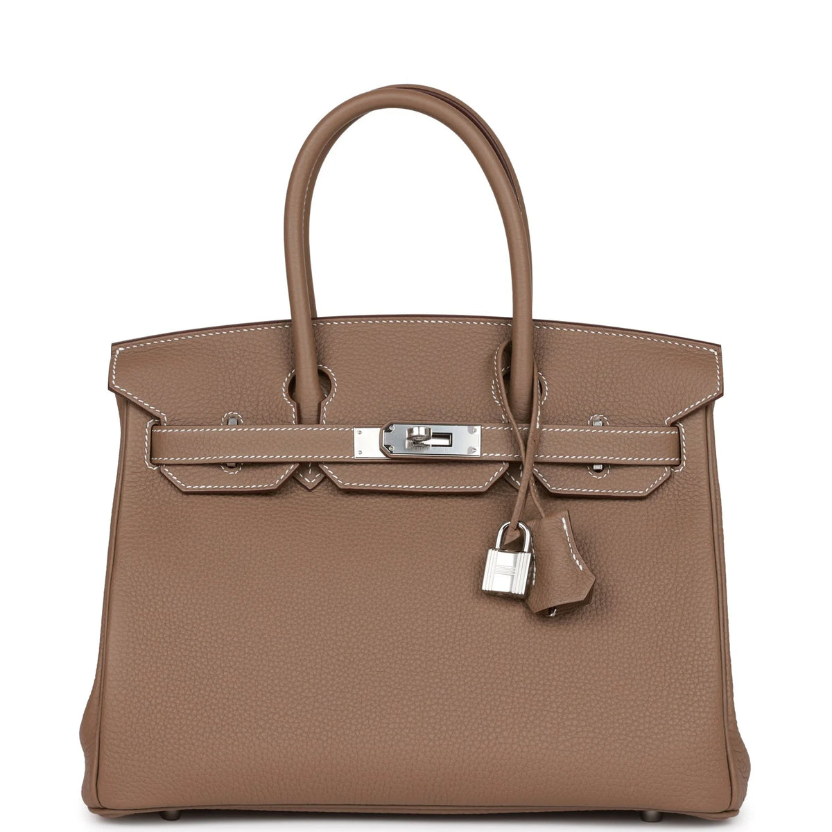 Etoupe Togo Palladium Hardware Handbag D96256