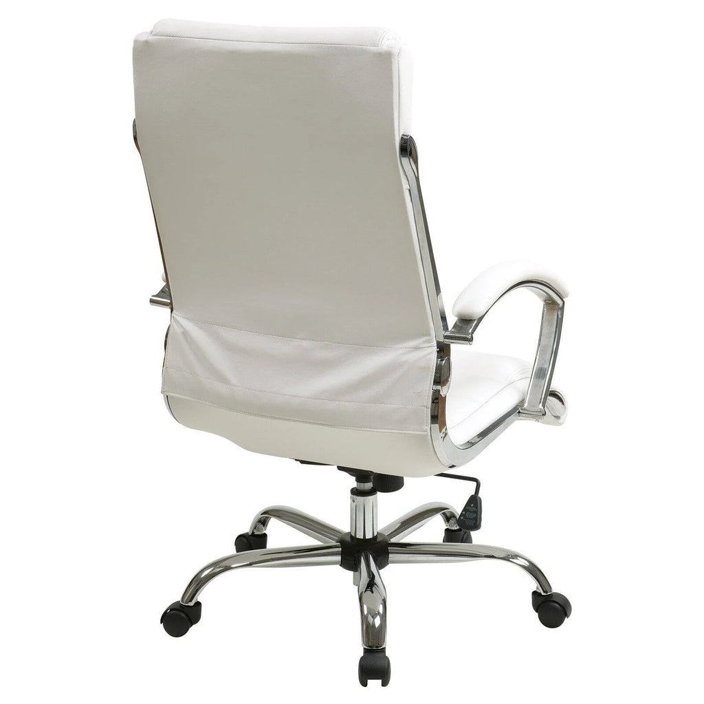 Cream Faux Leather Executive Chair W963