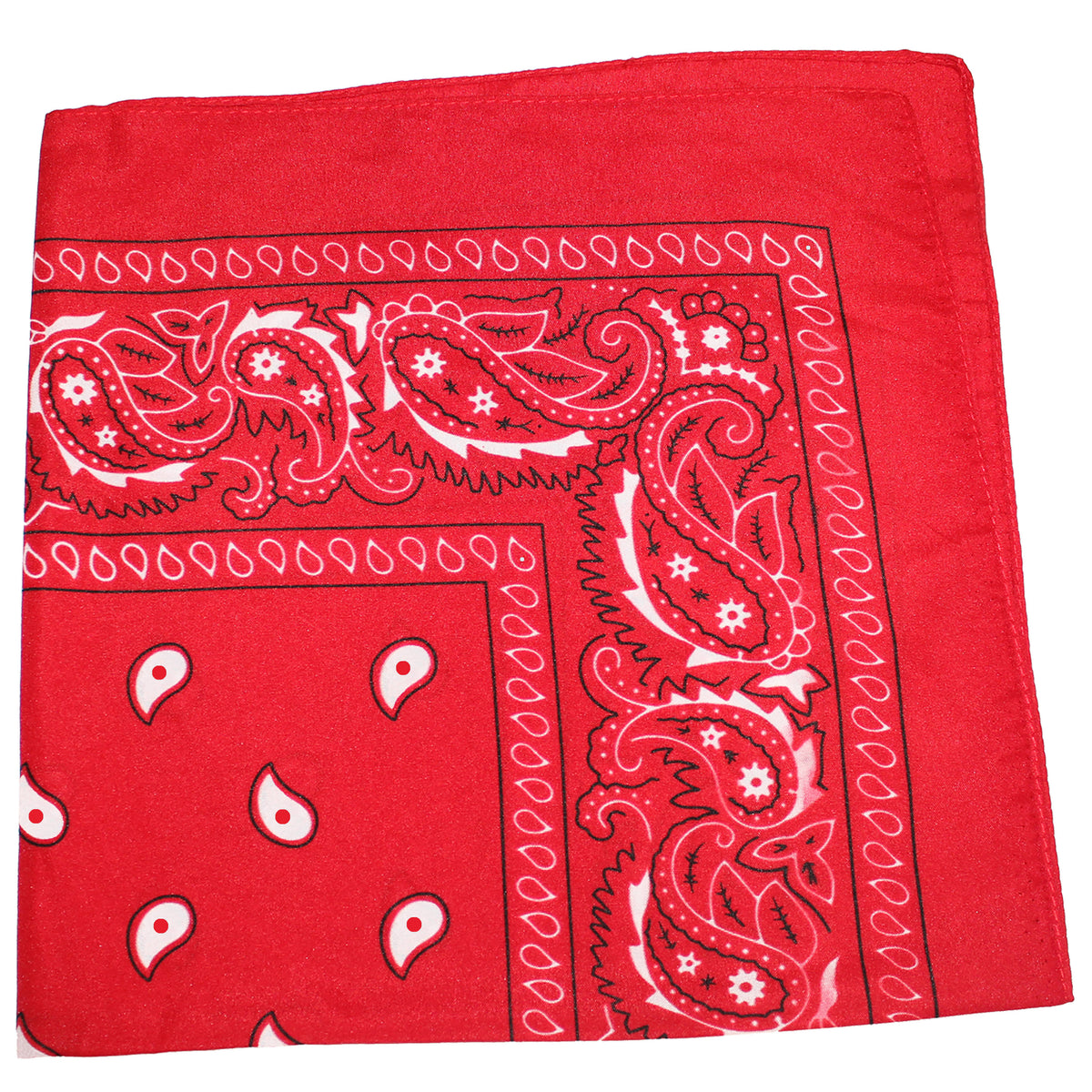 48 Pack x Large 100% Cotton Double Sided Bandanas 27 x 27 Inches V951