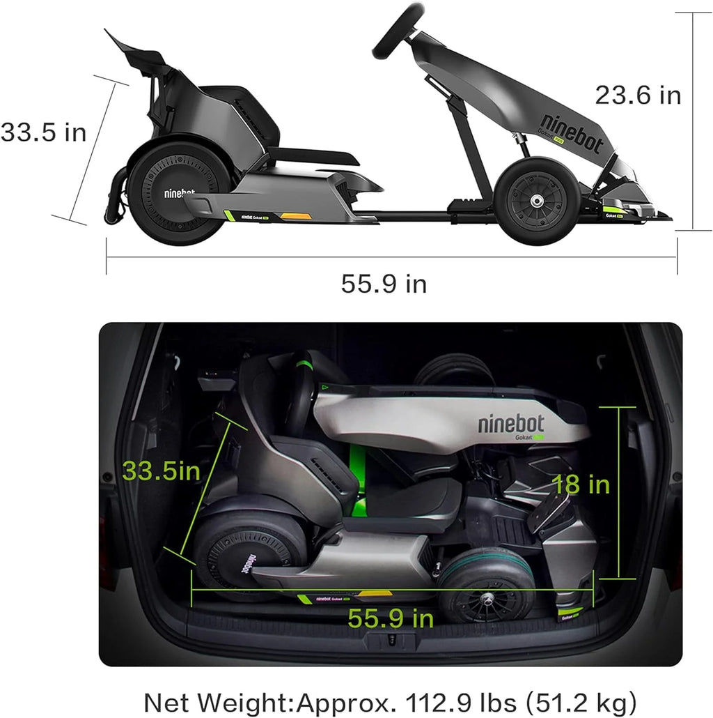 Electric GoKart, 23 Miles Range, 15.5MPH, 220lbs, Black G389