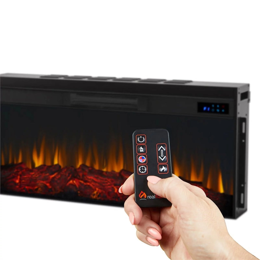 68" Wood Electric Fireplace in Venetian Gray W768077