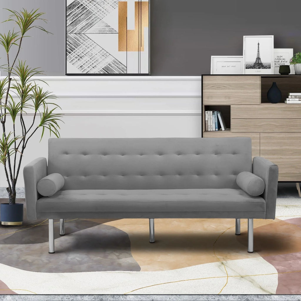 68.5" Velvet Convertible Sleeper Sofa T9478