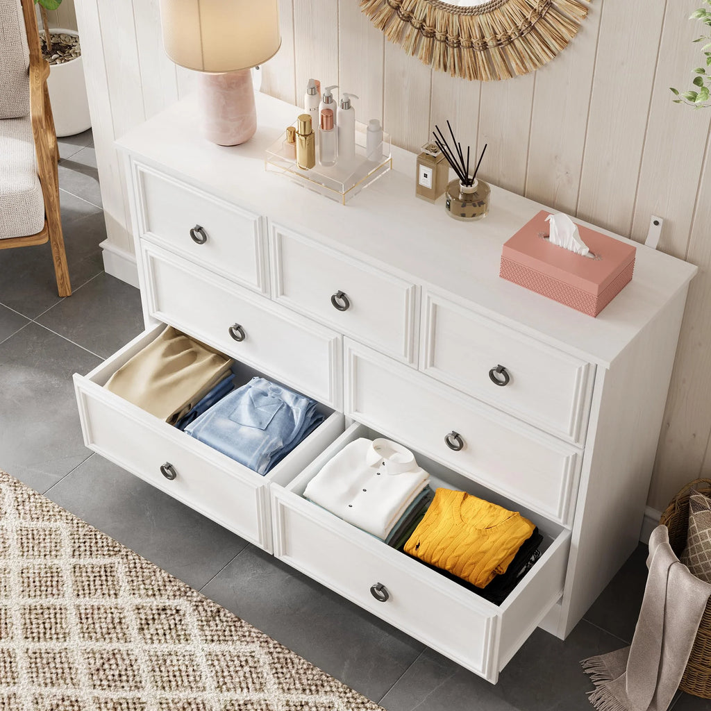 Gray 7 Drawer Wood Dresser M252357