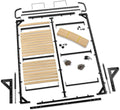 Queen Murphy Bed Hardware Kit with Tubular Steel Mattress Frame and Cambered Wood Slats L956