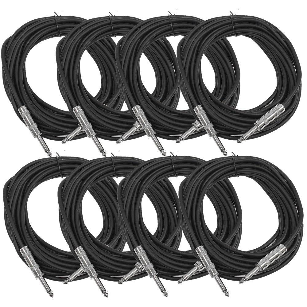 8 Pack 25 Foot TS 1/4 Patch Cables U27217