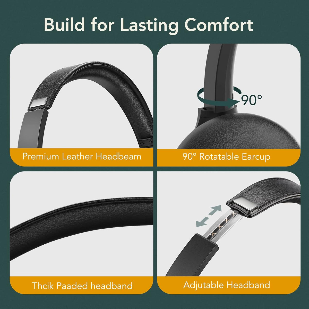 Bluetooth Headphones with Microphone, Wireless On Ear 22H Battery Life, Pack of 2 S8859