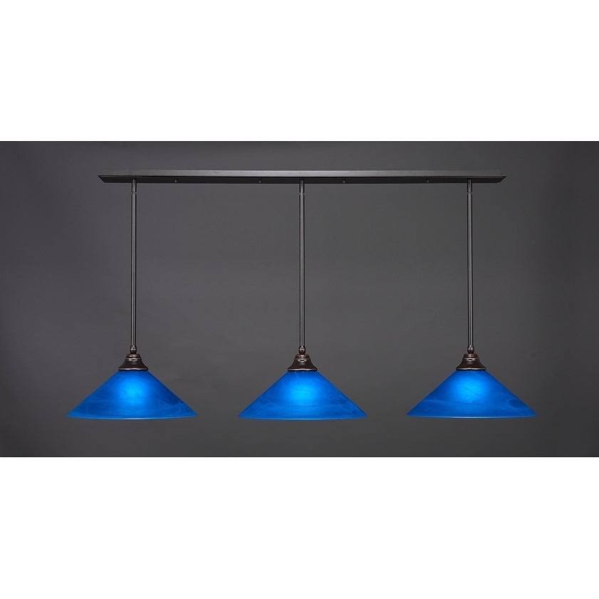 3-Light Pendant with Chocolate Icing Glass Shade A98875