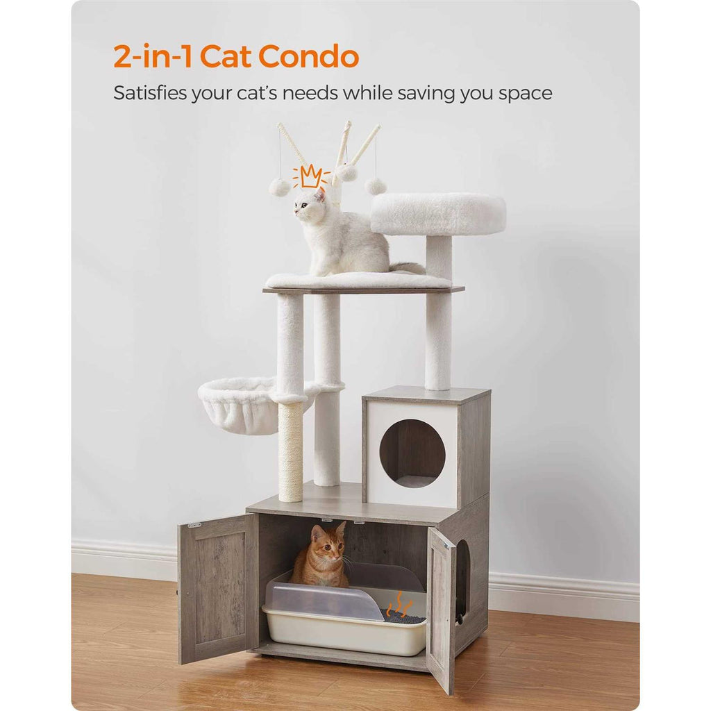 Cat Tree with Litter Box Enclosure X727