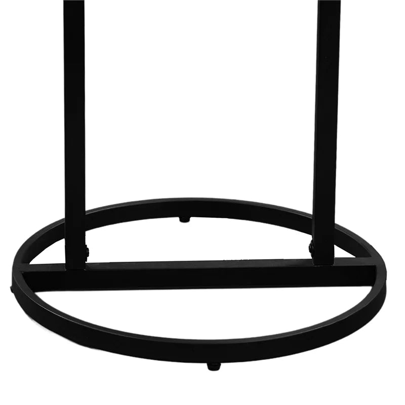 Round White Marble Top End Table A459286