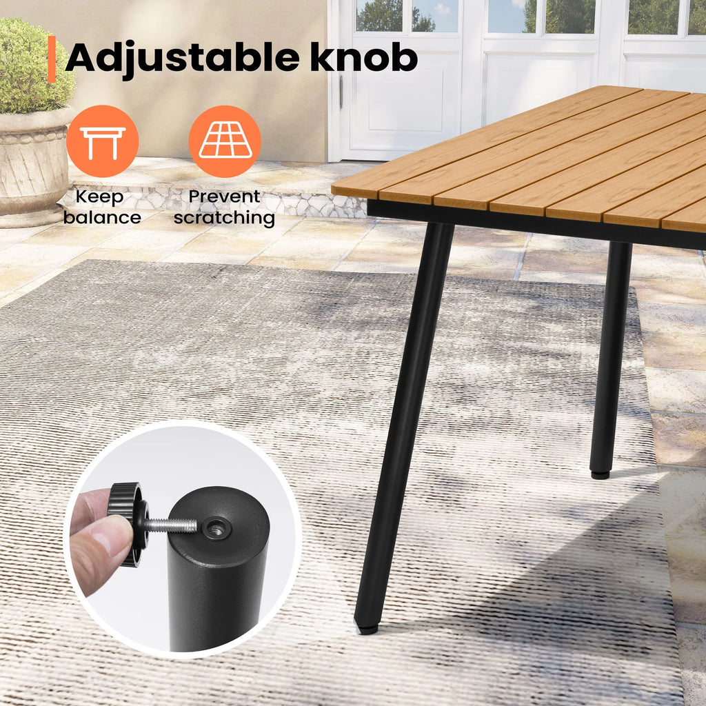 82in Rectangular Dining Table for 6-8 Person, Brown Y9729