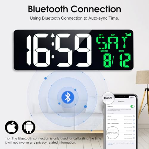 17 Inch Digital Wall Clock with Remote N946