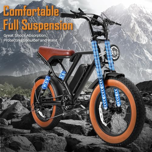 1000W 20" Fat Tire 48V 17.5AH Removable Battery Electric Bike S27127