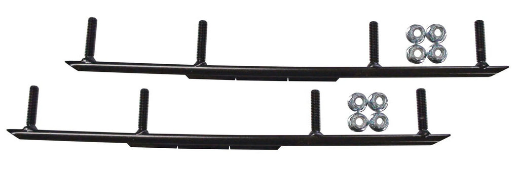 Red XCS Snowmobile Skis with 6" Round Bars Complete Kit F5966