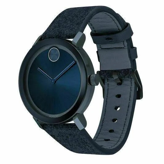 Blue Ion-plated Stainless Steel Case Watch E2644