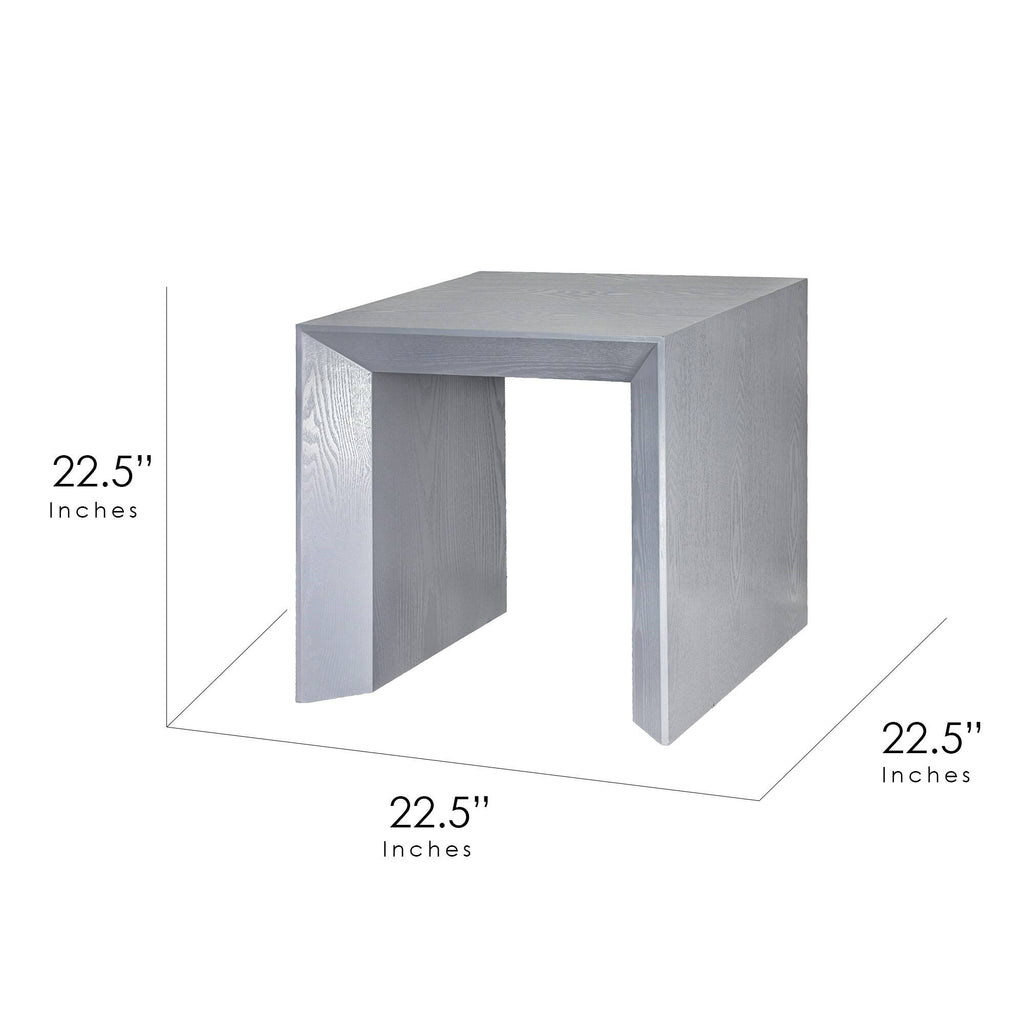 Grey Square Wood Accent Table F4952