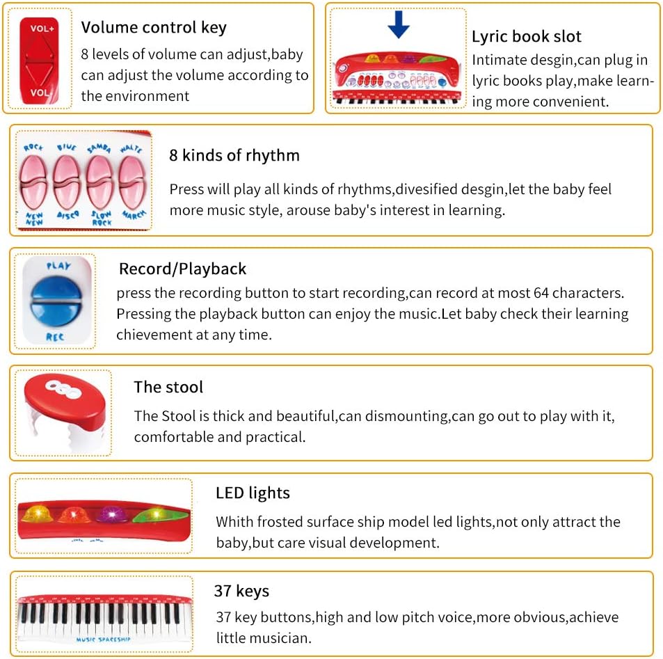 37 Keys Musical Toy Keyboard Piano Q179