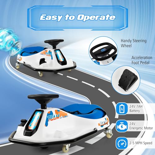 24V Electric Drift Car for Kids with 360° Spin L865