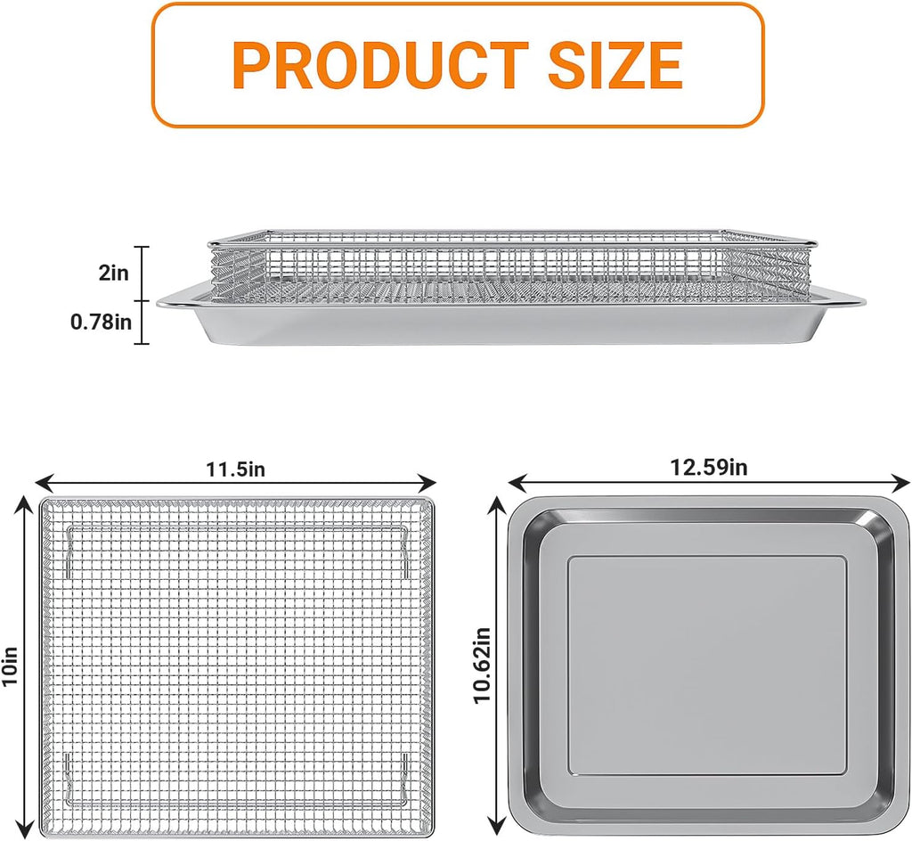 Stainless Steel Baking Tray Pan and Air Fryer Basket Q96836
