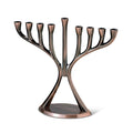Chrome-Plated Aluminum Menorah Antique Copper Finish T347184