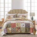 100% Cotton Patchwork Quilt and Pillow Sham Set T2389