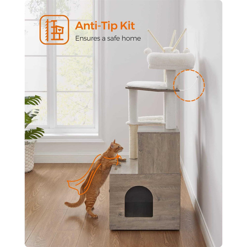 Cat Tree with Litter Box Enclosure X727
