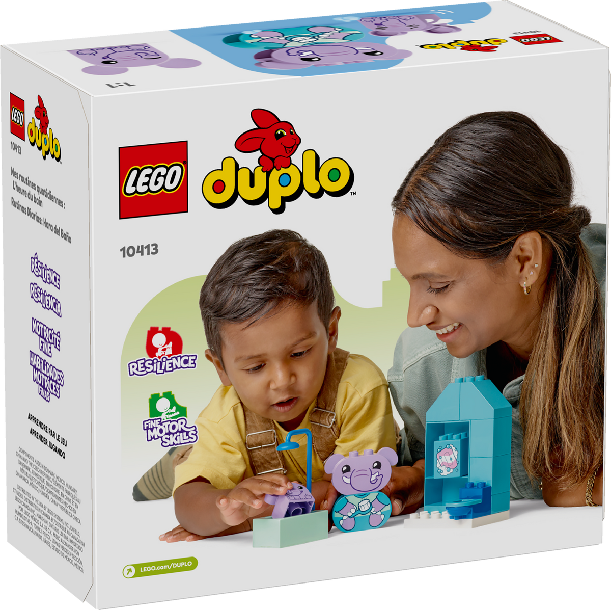 Bath Time Playset with 2 Elephant Toys O4798