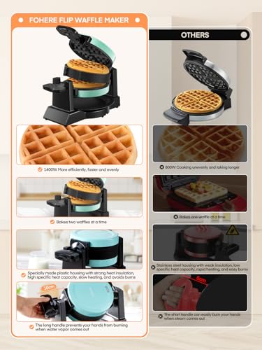 1400W Double Belgian Waffle Maker S164853