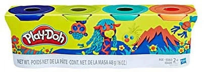 Play Doh Compound Bundle Classic Colors 4 Pack + Wild Colors 4 Pack B4677