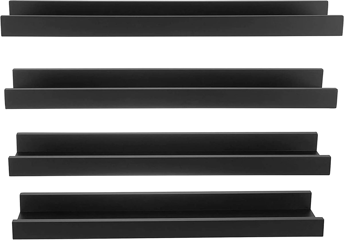 Black 4 Pack 23" Wood Floating Shelves Y52282
