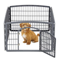 4-Panel Pet Playpen with Door J750