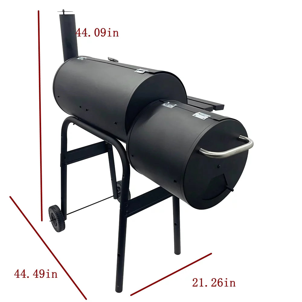 Charcoal Grill Offset Smoker with Cover V330553