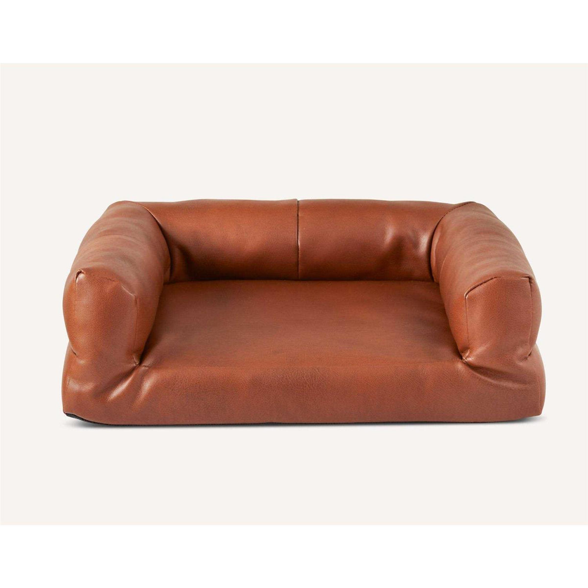 Faux Leather Brown Couch S9402