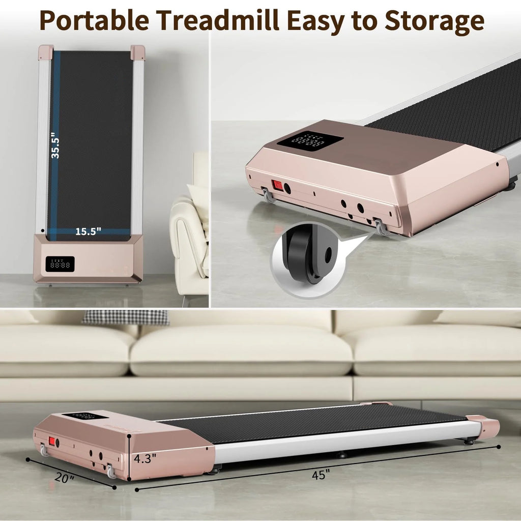 2.5Hp Ultra-Quiet Walking Pad Treadmill with Remote Control A581
