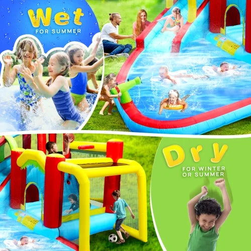 7 in1 Inflatable Water Park Bouncer with Splash Pool V30711