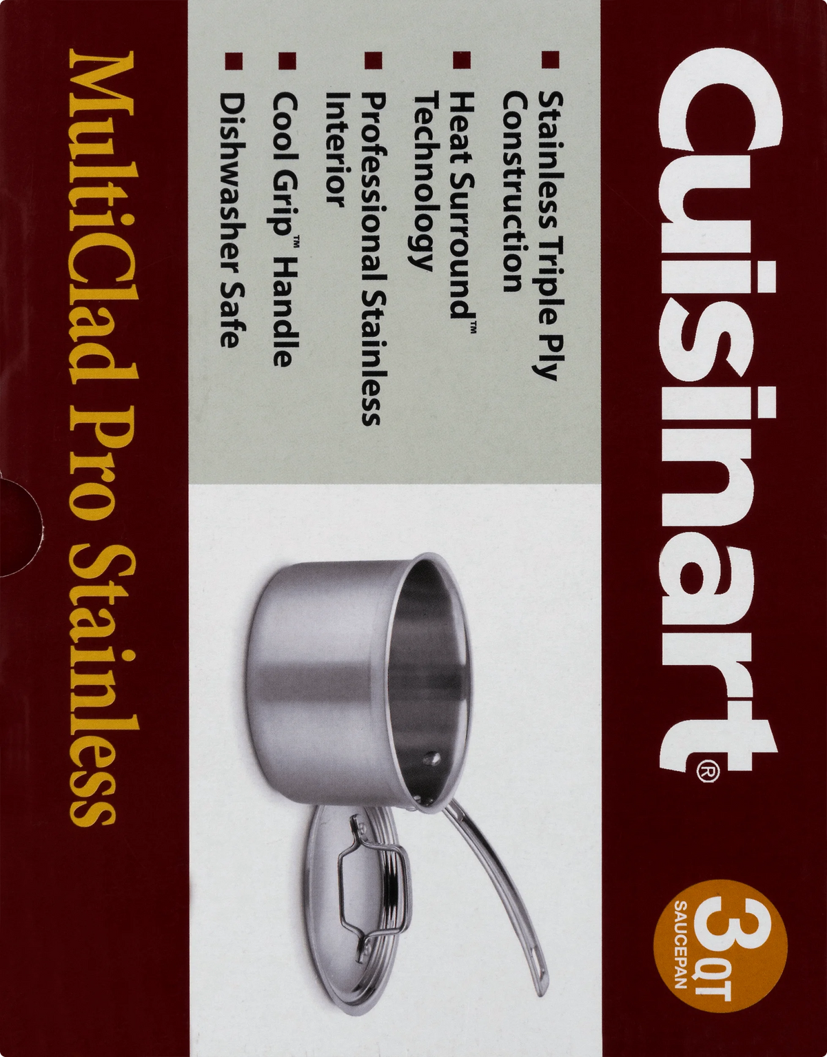 Triple Ply Stainless 3-Quart Saucepan L416