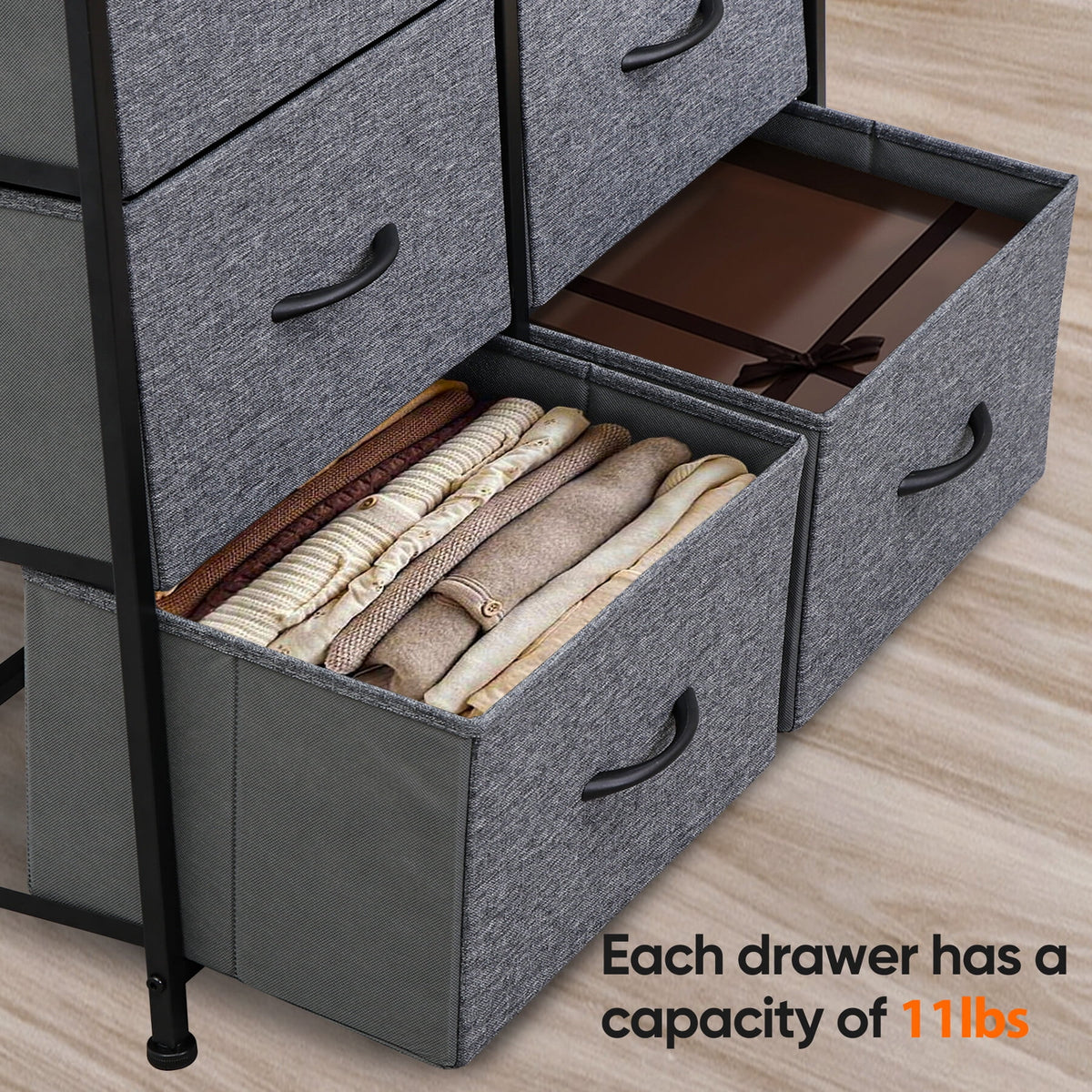 6 Drawer Fabric Storage Dresser W517