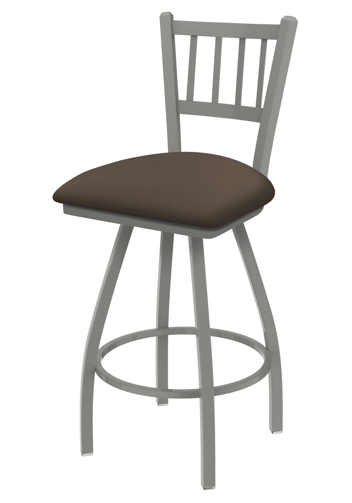 Swivel Counter Stool with Anodized Nickel Finish W9697
