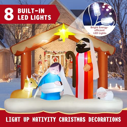 14FT Giant Christmas Inflatables Santa Claus with Wreath Built-in LED Lights M962948