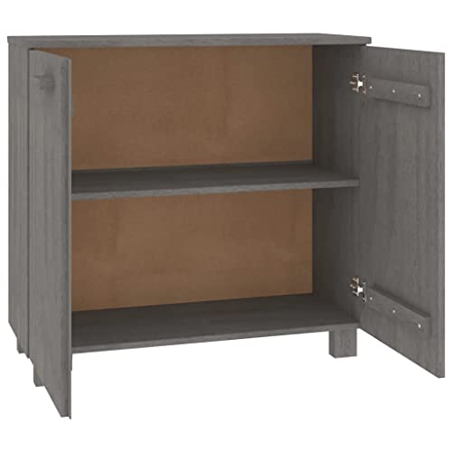 Light Gray Solid Wood Pine Sideboard with 2 Doors B562