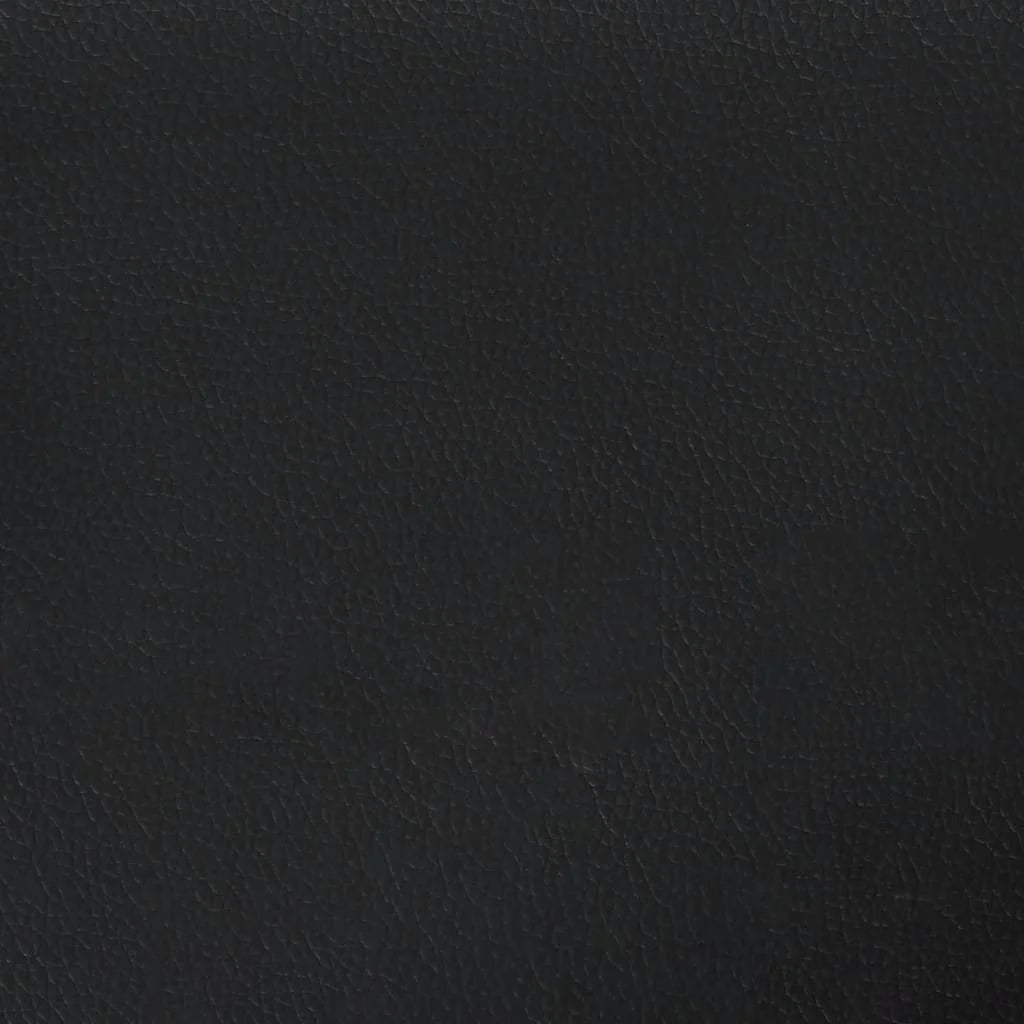 Black Faux Leather Sofa Chair with Footstool B305