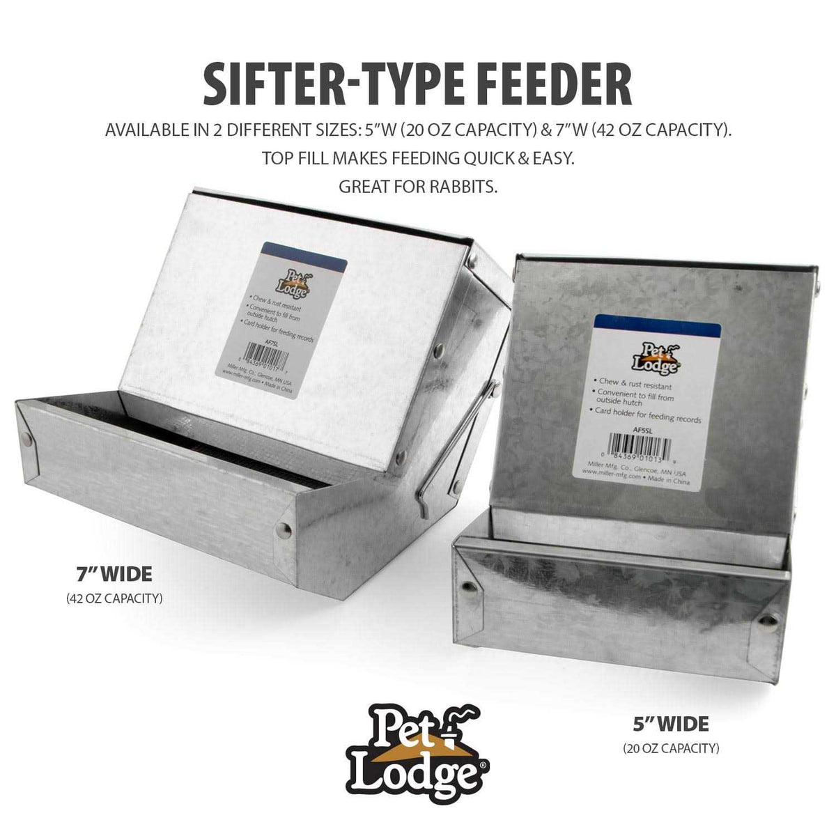 Feeder with Sifter Bottom & Lid B770