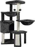 Darkgray Cat Tree with Cat Condo and Two Hammocks N3142