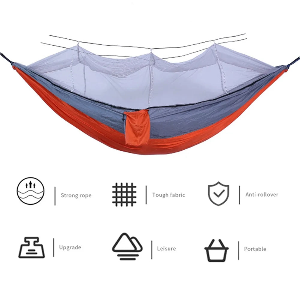 Lightweight Nylon Hammock with Mosquito Net E257